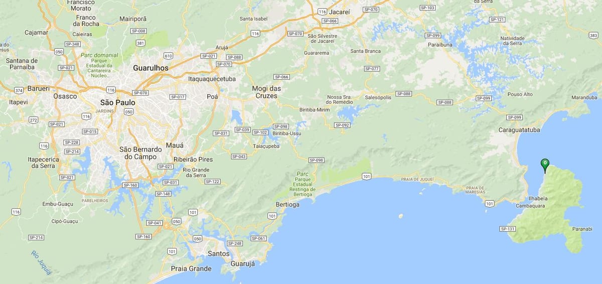 Mapa plaży Garapocaia