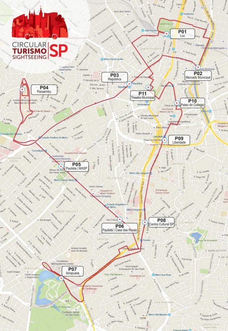 Mapa okrągłe tourismo przeglądowy SP