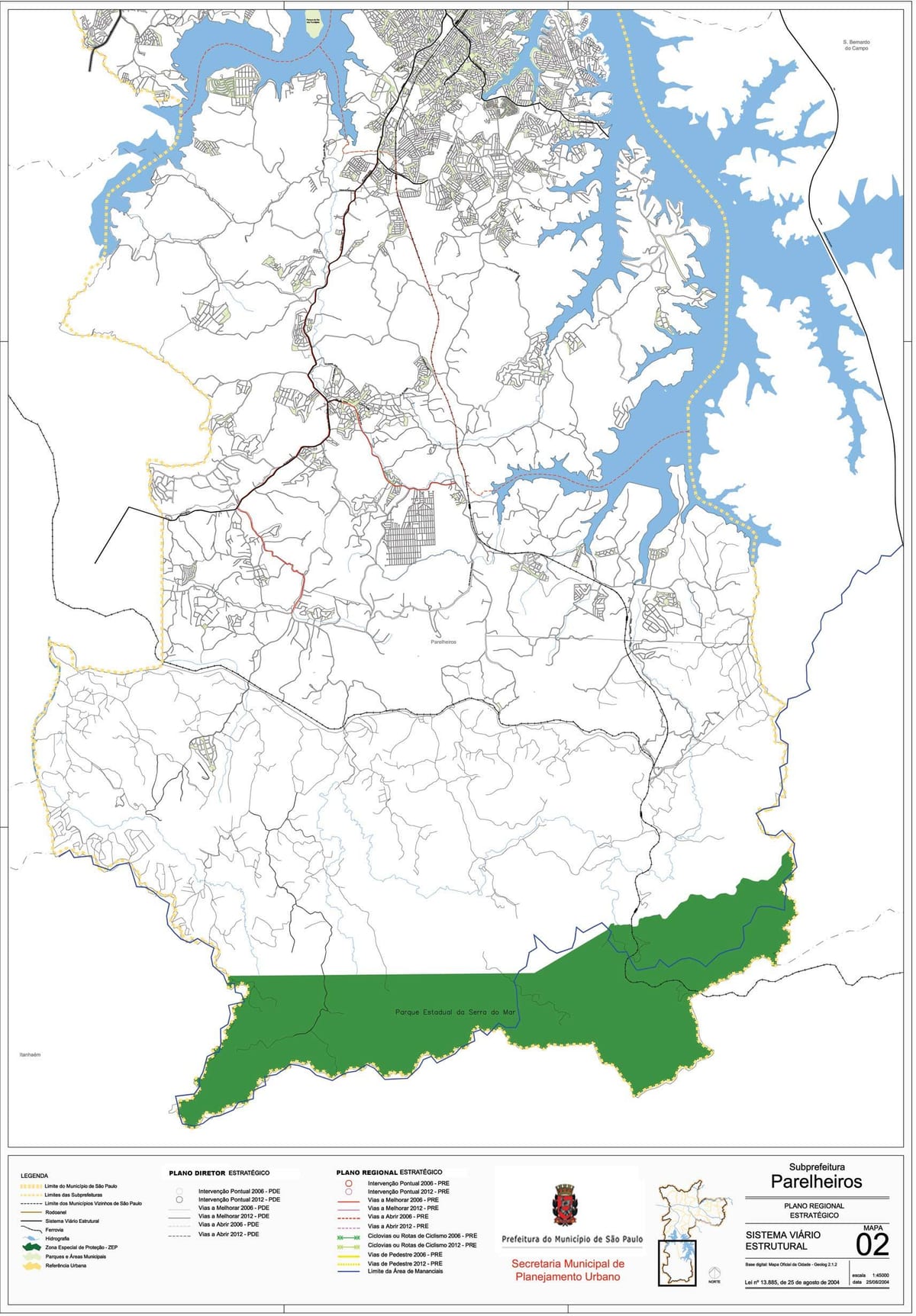 Mapa Parelheiros Sao Paulo - dróg