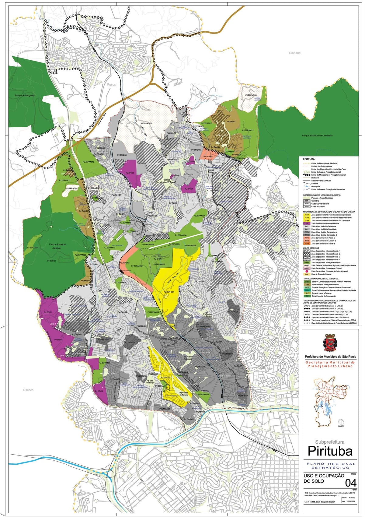Mapa Pirituba-Jaraguá Sao Paulo - przechwytywanie ziemi