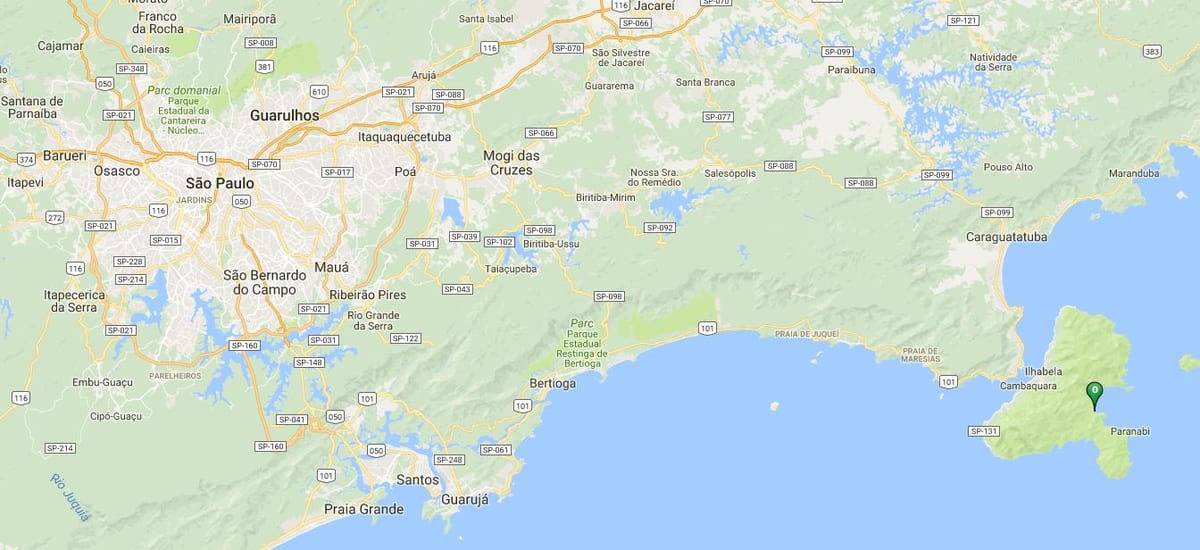 Mapa plaży Вермелья