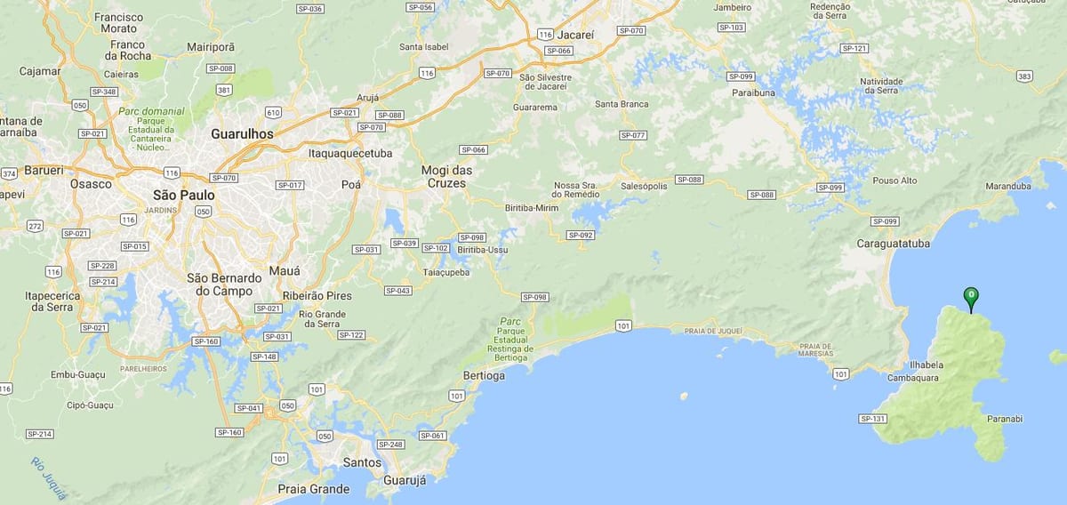 Mapa plaży Жабакуара