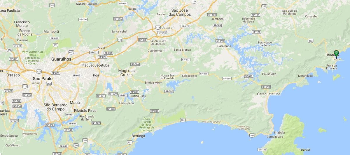 Mapa plaży Итагуа
