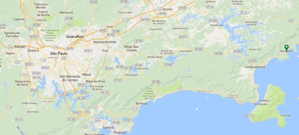 Mapa plaży Марандуба