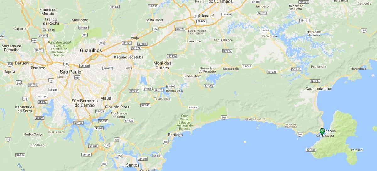 Mapa plaża Портинью