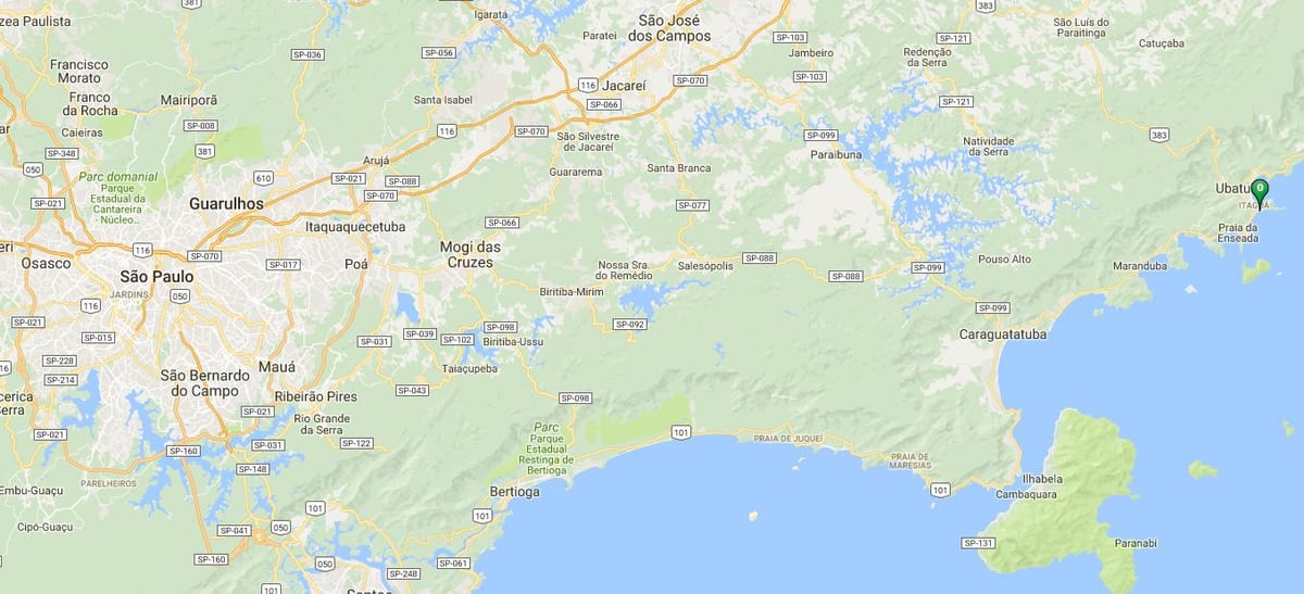 Mapa plaży Tenorio