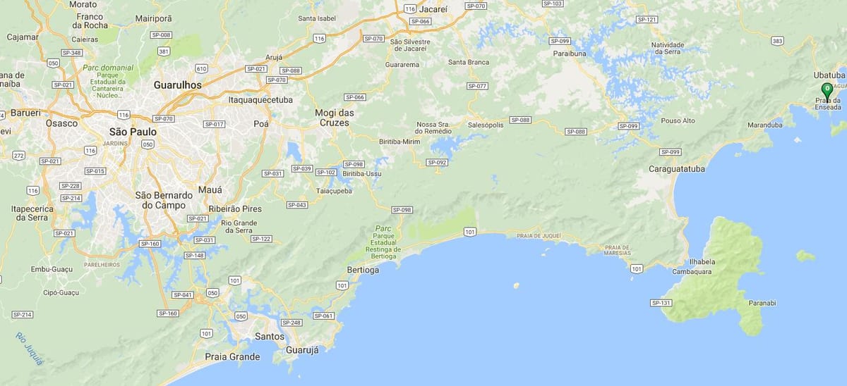 Mapa w pobliżu plaży enseada