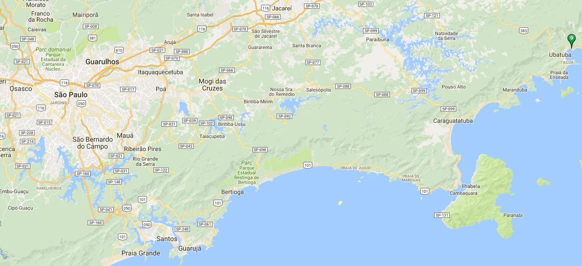 Mapa plaży Barra-Seca