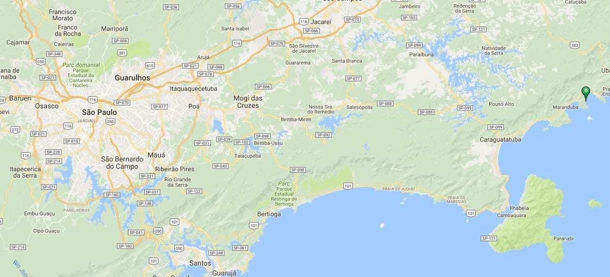Mapa plaży Brava