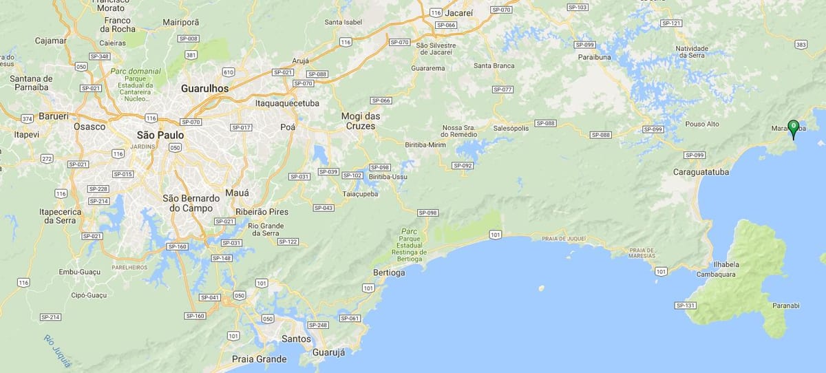 Mapa plaży Caçandoca