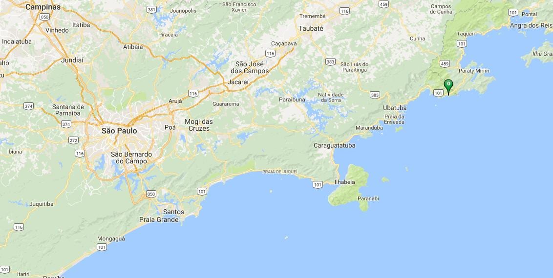 Mapa plaży Camburi