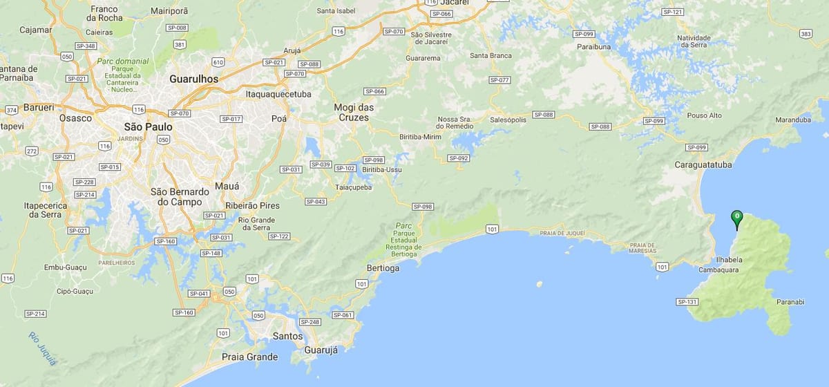 Mapa plaży La-club de Santos