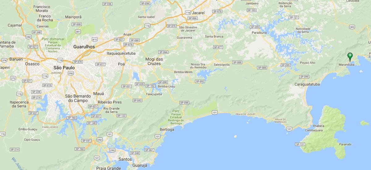Mapa plaży Oeste