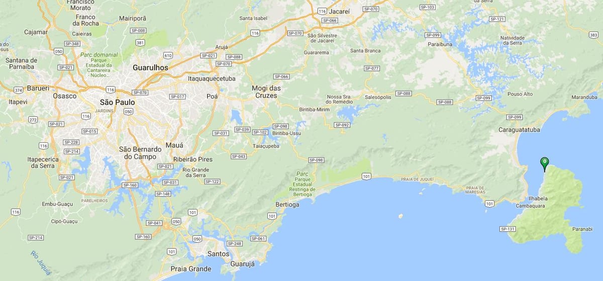 Mapa plaży Ponta Азеда
