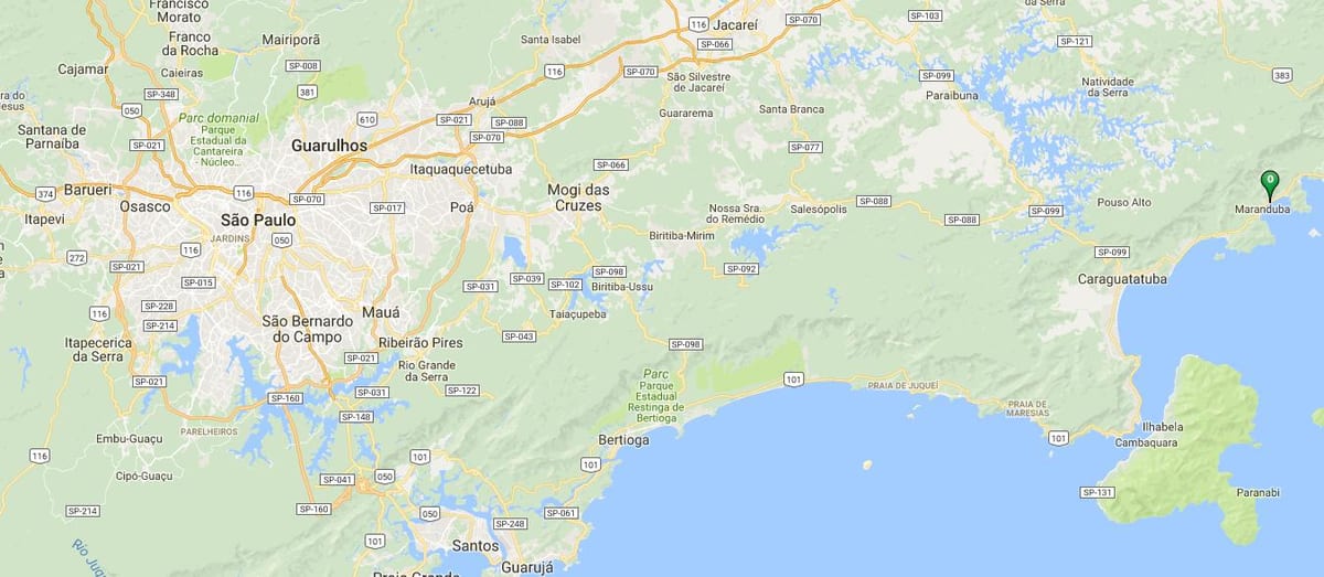 Mapa plaży Sapê