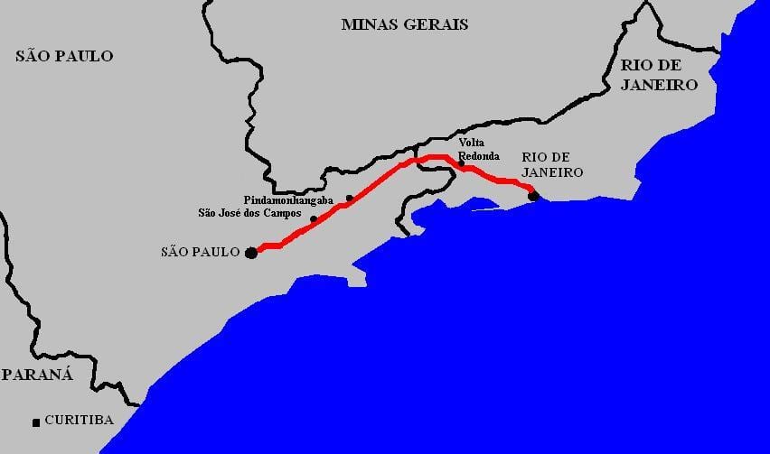 Mapa autostrady Prezydenta Дутра - pok. 116