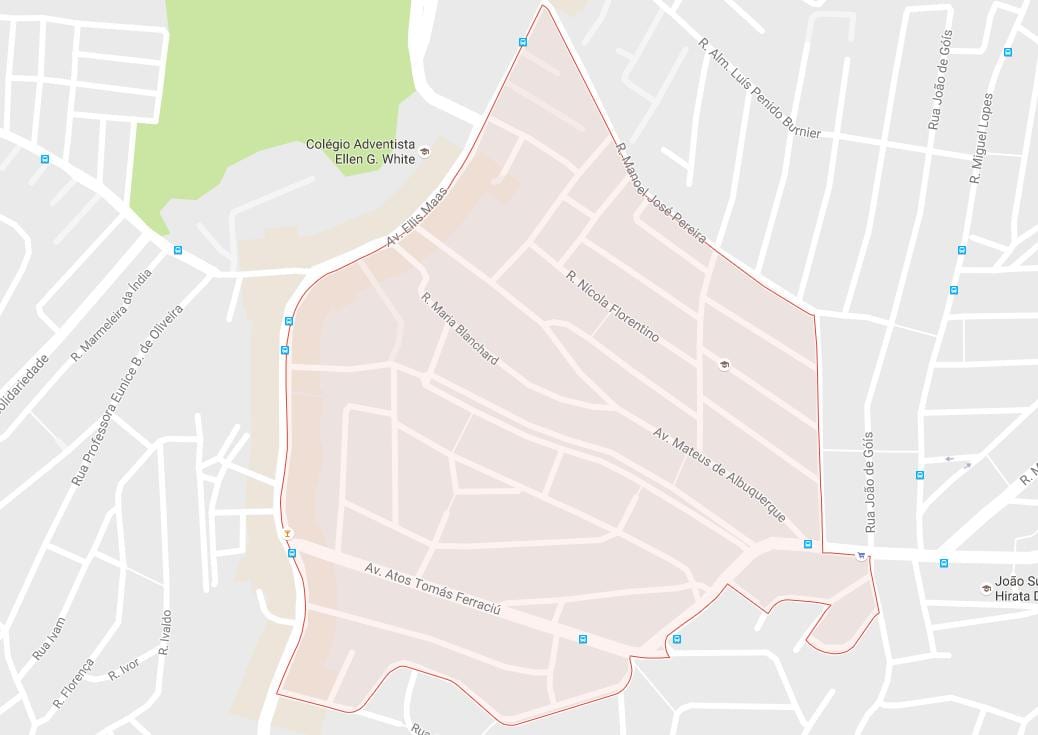 Mapa Pułapkę Redondo-Sao Paulo