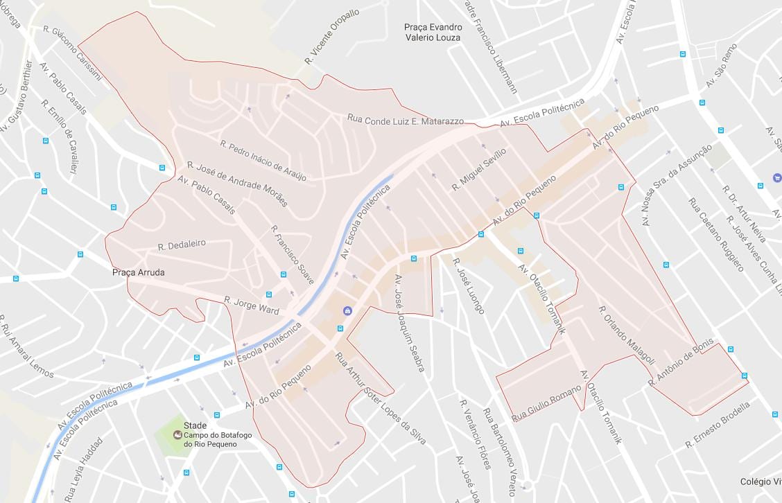 Mapa Rio-San Paulo Пекено