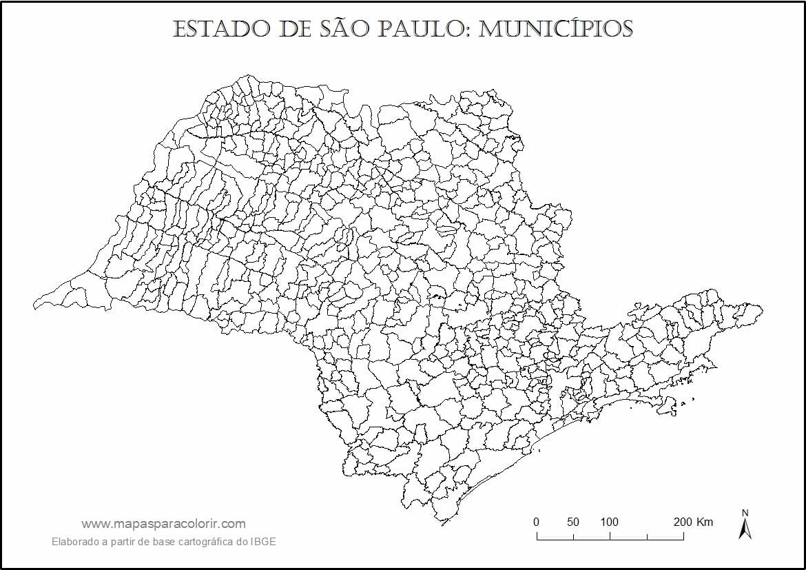 Mapa Sao Paulo Panna - gminy