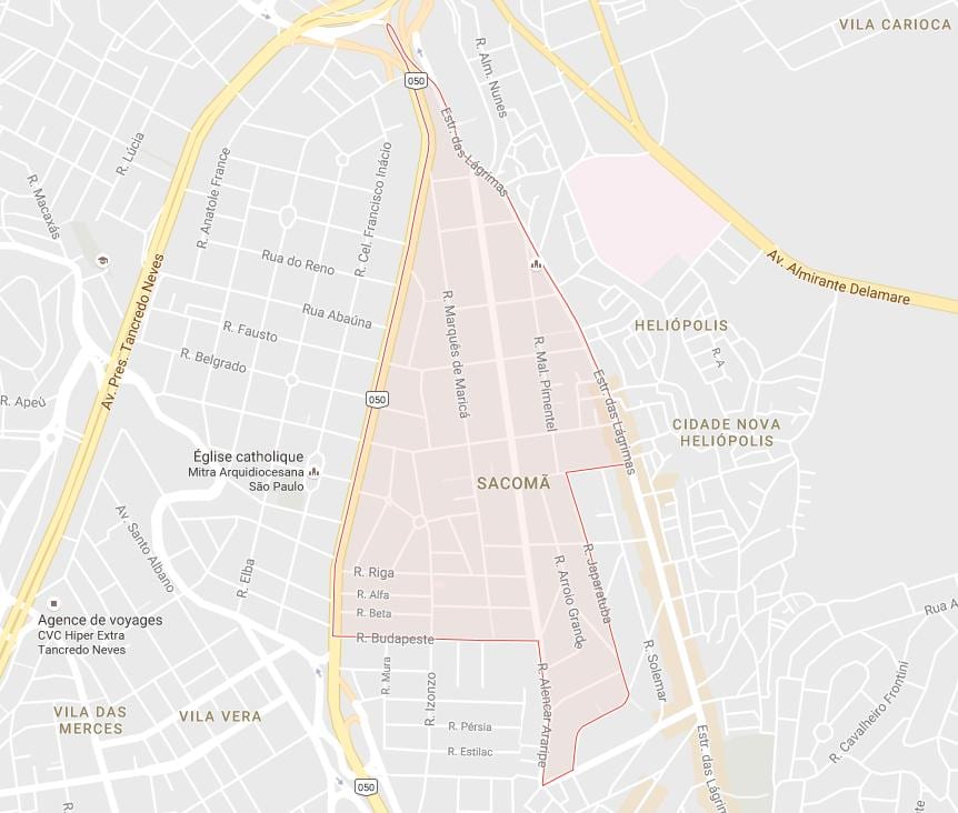 Mapa Sao Paulo Sacomã