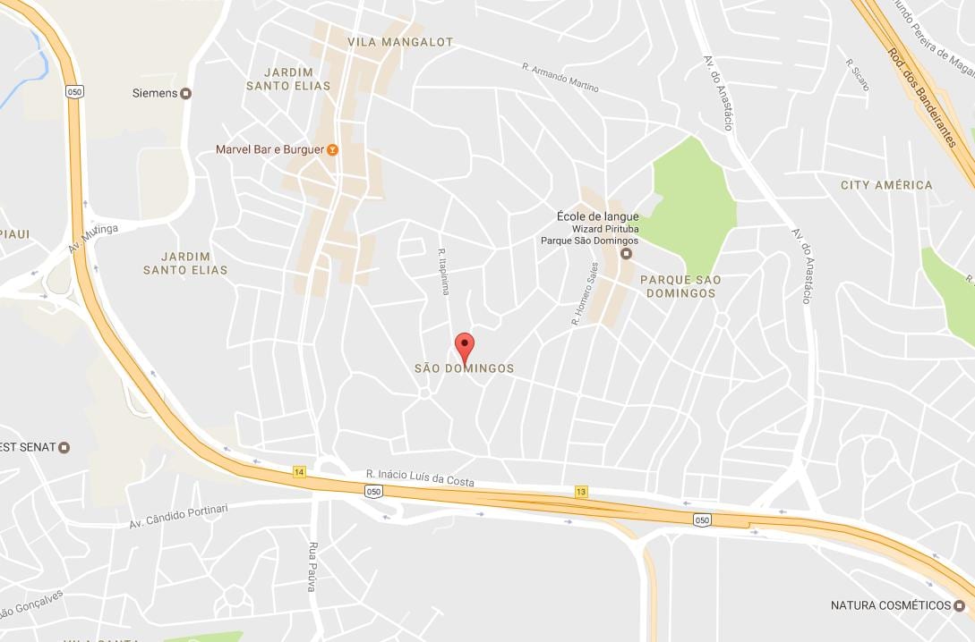 Mapa San Домингус-Sao Paulo