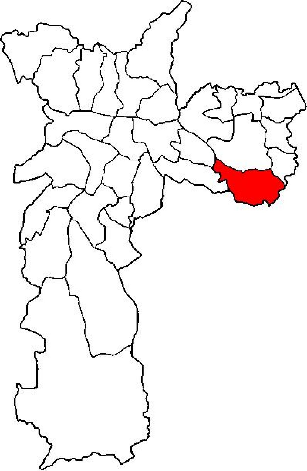 Mapa San-Matheus sub-prefektura w Sao Paulo