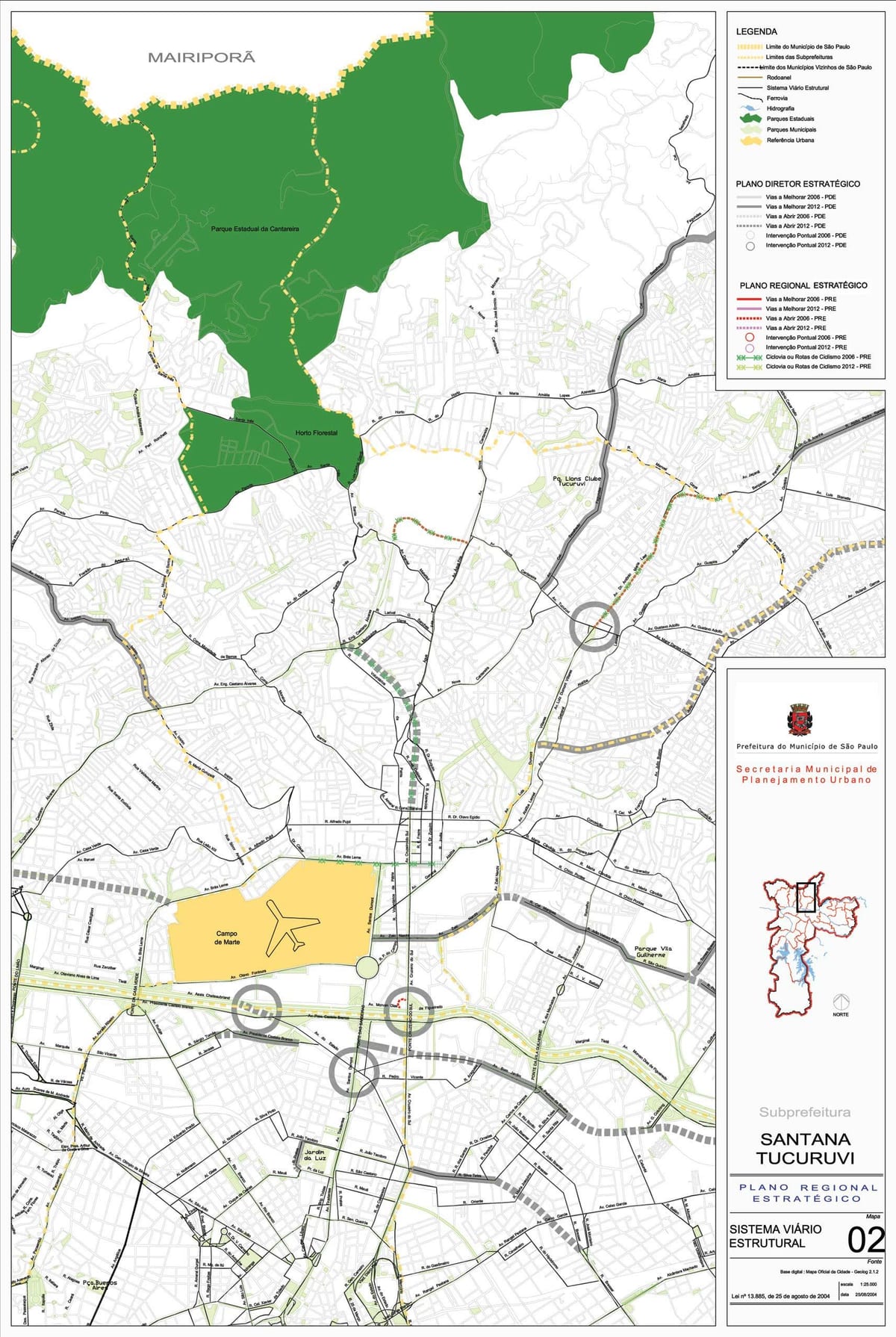 Mapa Santana-Sao Paulo - dróg