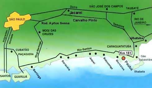 Mapa Sao Paulo plaże