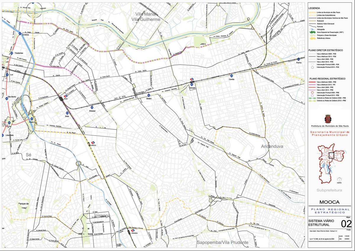 Mapa stacji São Paulo - dróg