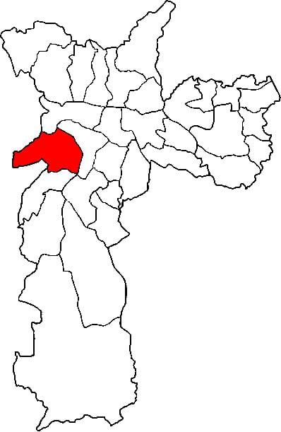 Mapa супрефектур Butantã Sao Paulo