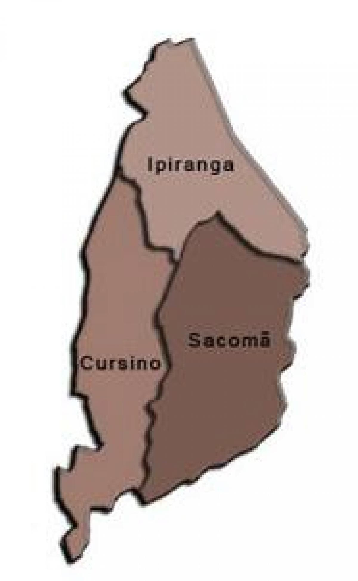 Mapa супрефектур Ipiranga