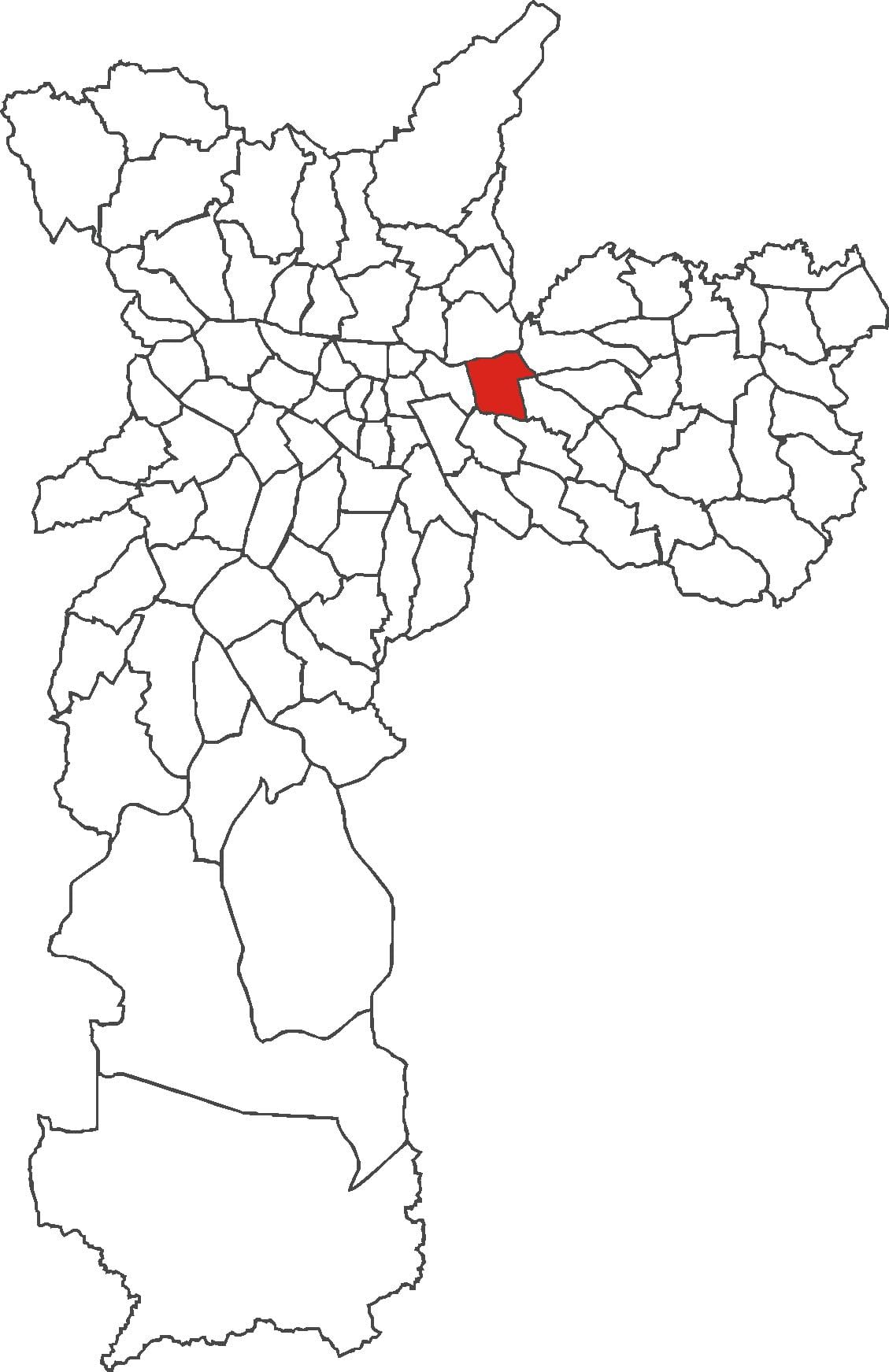 Mapa powiat Tatuapé