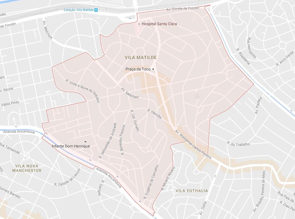 Mapa Sao Paulo Vila Матильде