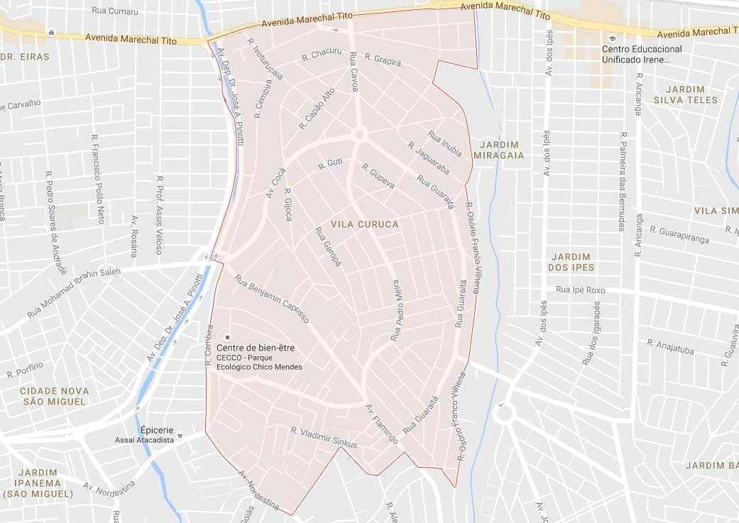 Mapa Curuçá Vila Sao Paulo