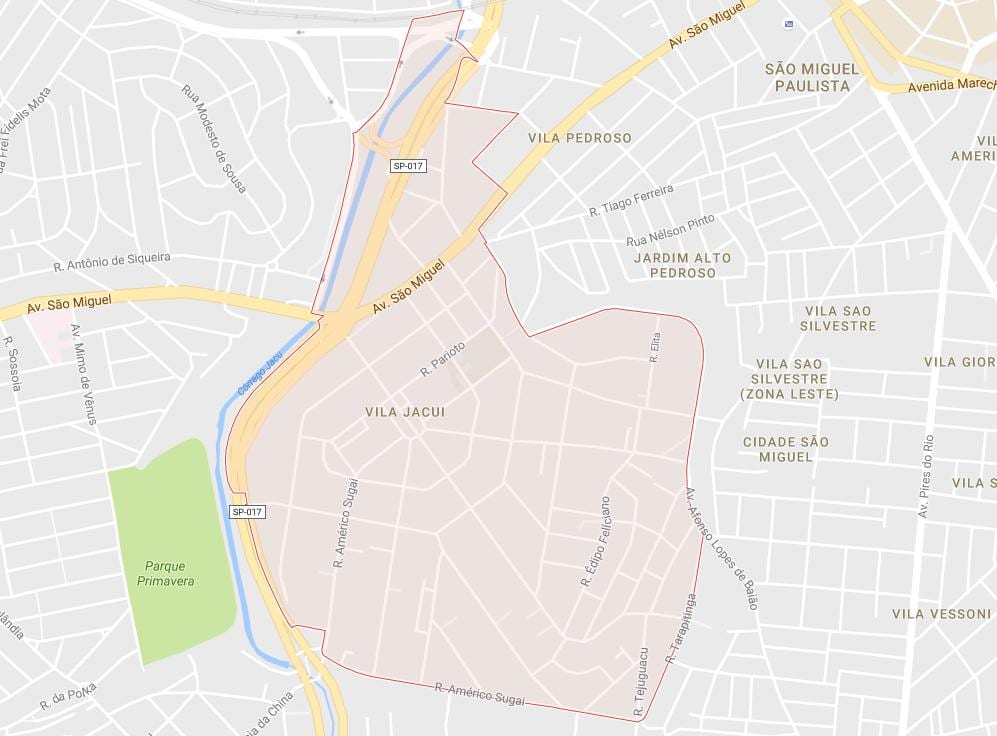 Mapa Sao Paulo Vila Jacuí