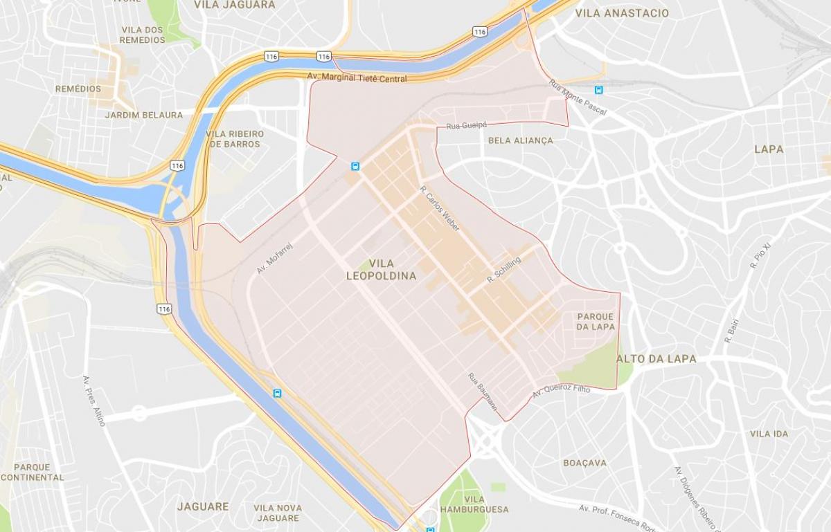 Mapa Sao Paulo Vila Леопольдина