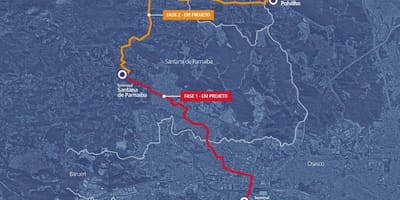 Mapa коредоре BRT metropolitano Alphaville-Кажамар