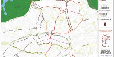 Mapa Ermelino Матараццо Sao Paulo - dróg