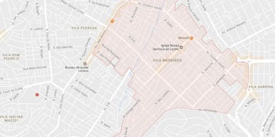 Mapa San Медейрус Vila Paulo