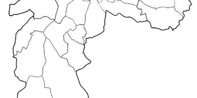 Mapa Sao Paulo Нороэсте strefy