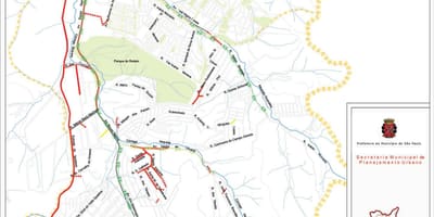 Mapa Сидаде Тирадентесе Sao Paulo - dróg