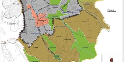 Mapa Сидаде Тирадентесе Sao Paulo - przechwytywanie ziemi