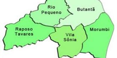 Mapa супрефектур Butantã