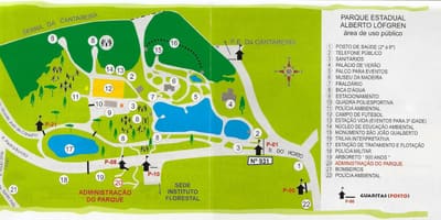 Mapa-zauważyła parku Alberto