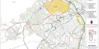 Mapa Butantã Sao Paulo - dróg