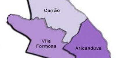 Mapa Centrum Vila-sub-prefekturze Formosa