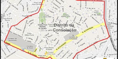 Mapa Consolação I Sao Paulo