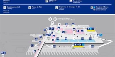 Mapa dworca autobusowego Barra Фунда