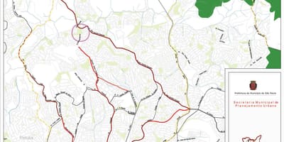 Mapa Freguesia robić Sao Paulo - dróg