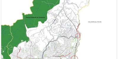 Mapa Jaçanã-Tremembé Sao Paulo - dróg